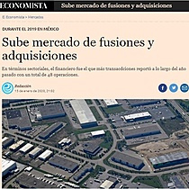 Sube mercado de fusiones y adquisiciones